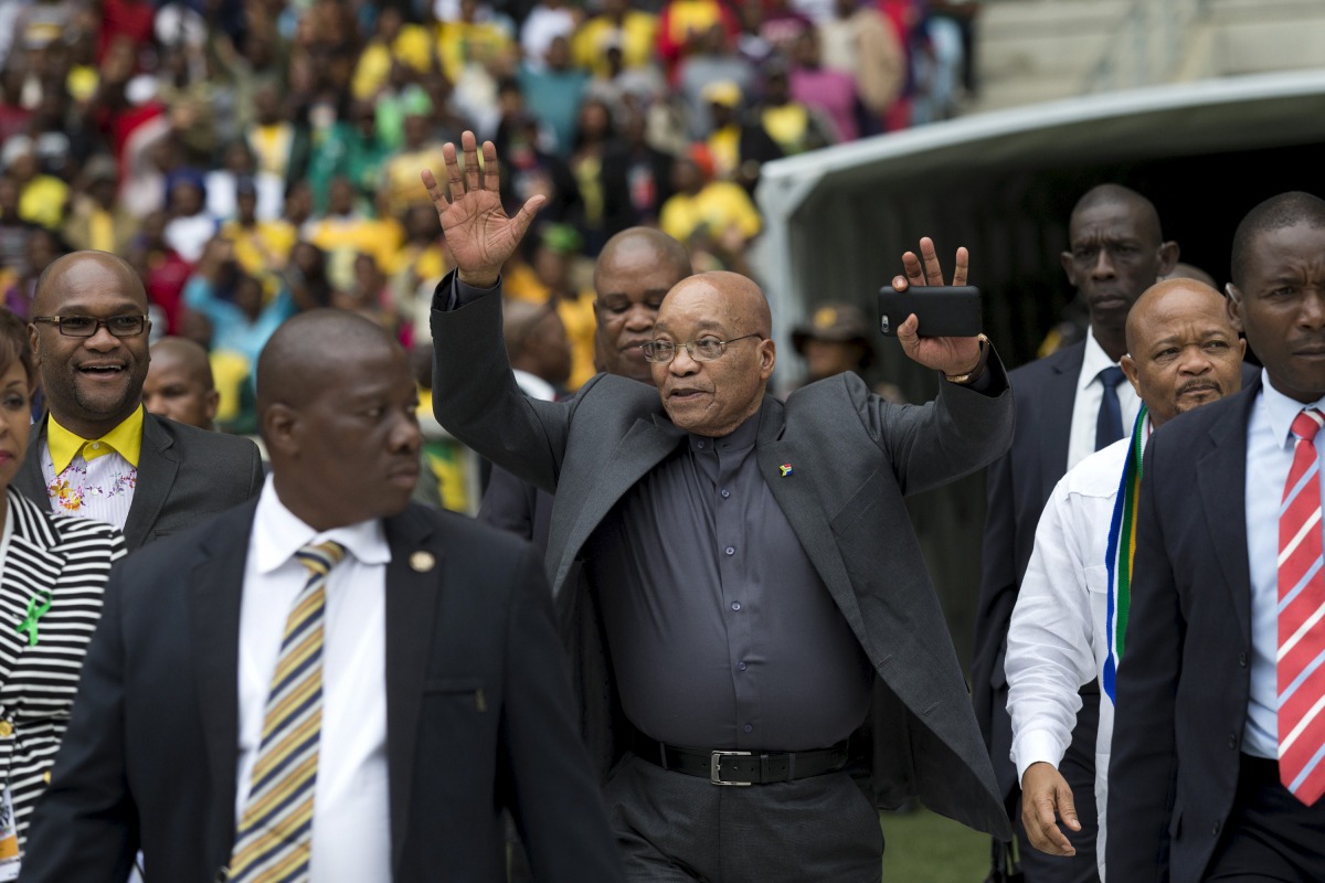 FILE PHOTO: South African President Jacob Zuma arrives at a Human Rights Day rally in Durban, South Africa, March 21, 2016 (REUTERS / Rogan Ward) 