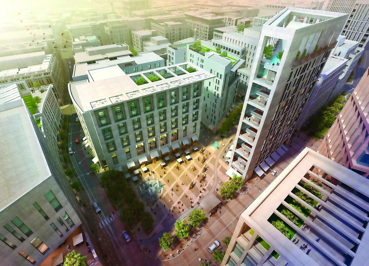 A computer generated image of the fourth phase of Msheireb Downtown Doha.