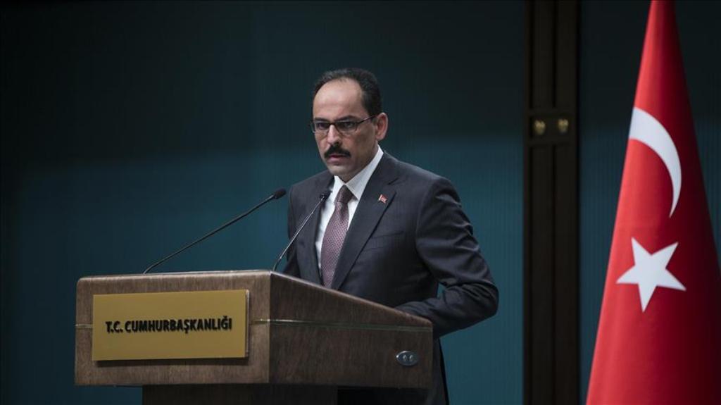 Turkish Presidential spokesman Ibrahim Kalin holds a press conference at Presidential Complex in Ankara, Turkey on March 31, 2017. ( Ozge Elif K?z?l - Anadolu Agency ).