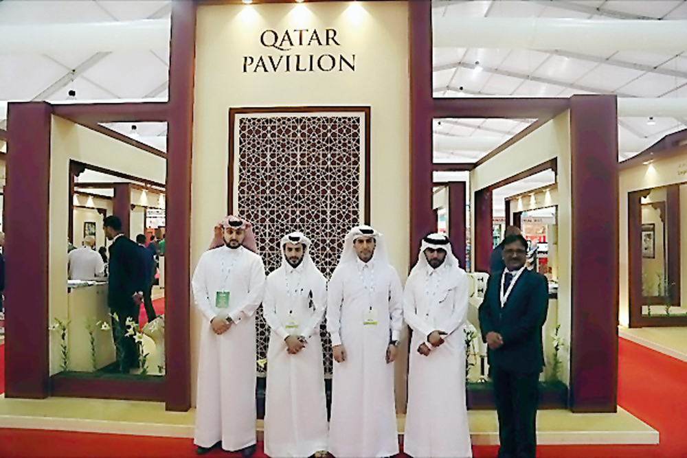 Qatar Development Bank (QDB) officials at the Big 5 Saudi exhibition held in Jeddah.