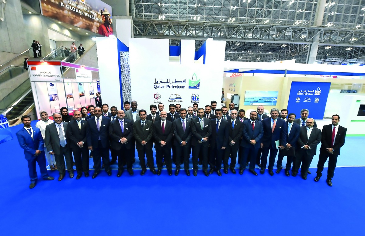The Qatari delegates at the 2017 Gastech Conference and Exhibition held in Tokyo, Japan, yesterday.
