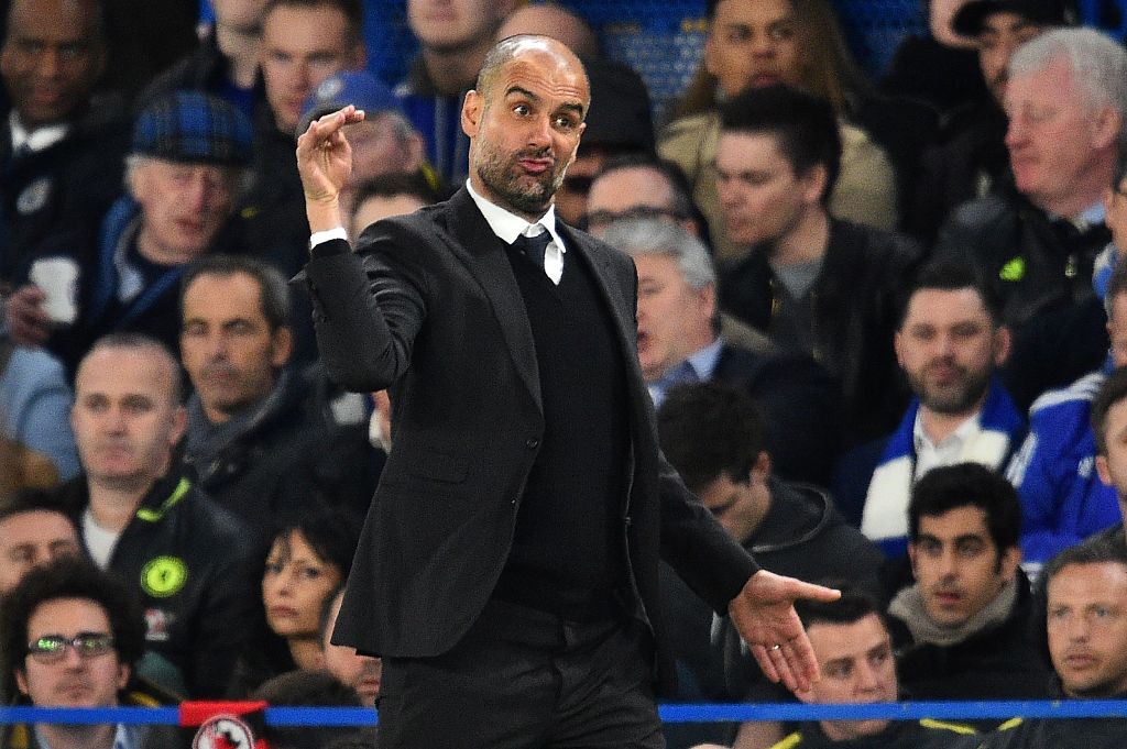 Manchester City's Spanish manager Pep Guardiola.  AFP / Glyn KIRK 