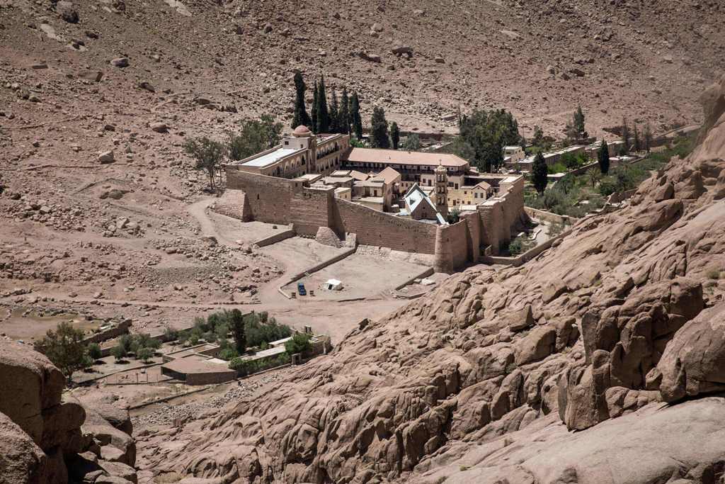 A picture taken on April 16, 2017 shows a general view of the Monastery of St. Catherine in Egypt's south Sinai, where a policeman was killed and three others wounded on April 18, 2017 when gunmen opened fire on a checkpoint near the monastery, the interi