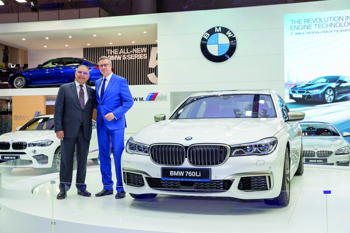 The latest BMW M3 and the new model from the 7 Series, the BMW M760Li, are on display at the Qatar Motor Show. 
