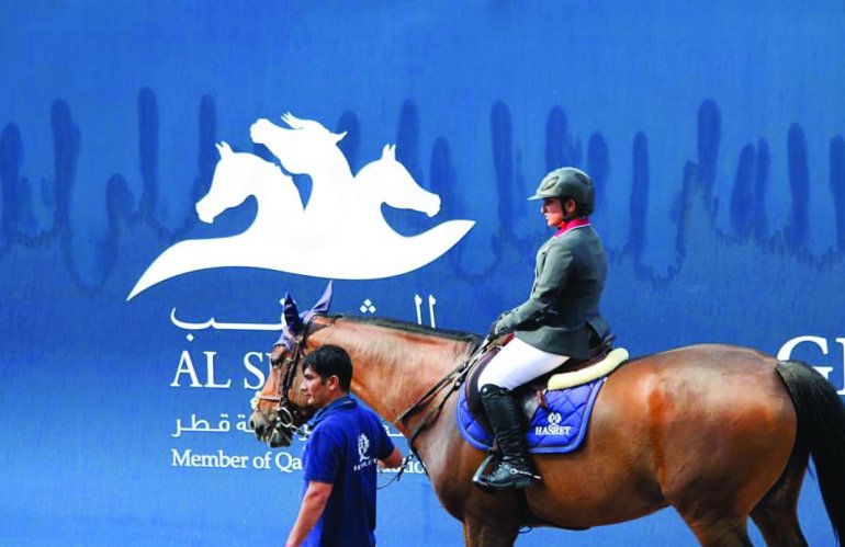 The file photo of Tamader Said Al Marri, the youngest female Qatari rider, who competing in the first course of CSI3*, where she finished 29th out of 53 riders in the opening day of the CHI Al Shaqab Picture by: Salim Matramkot/ The Peninsula