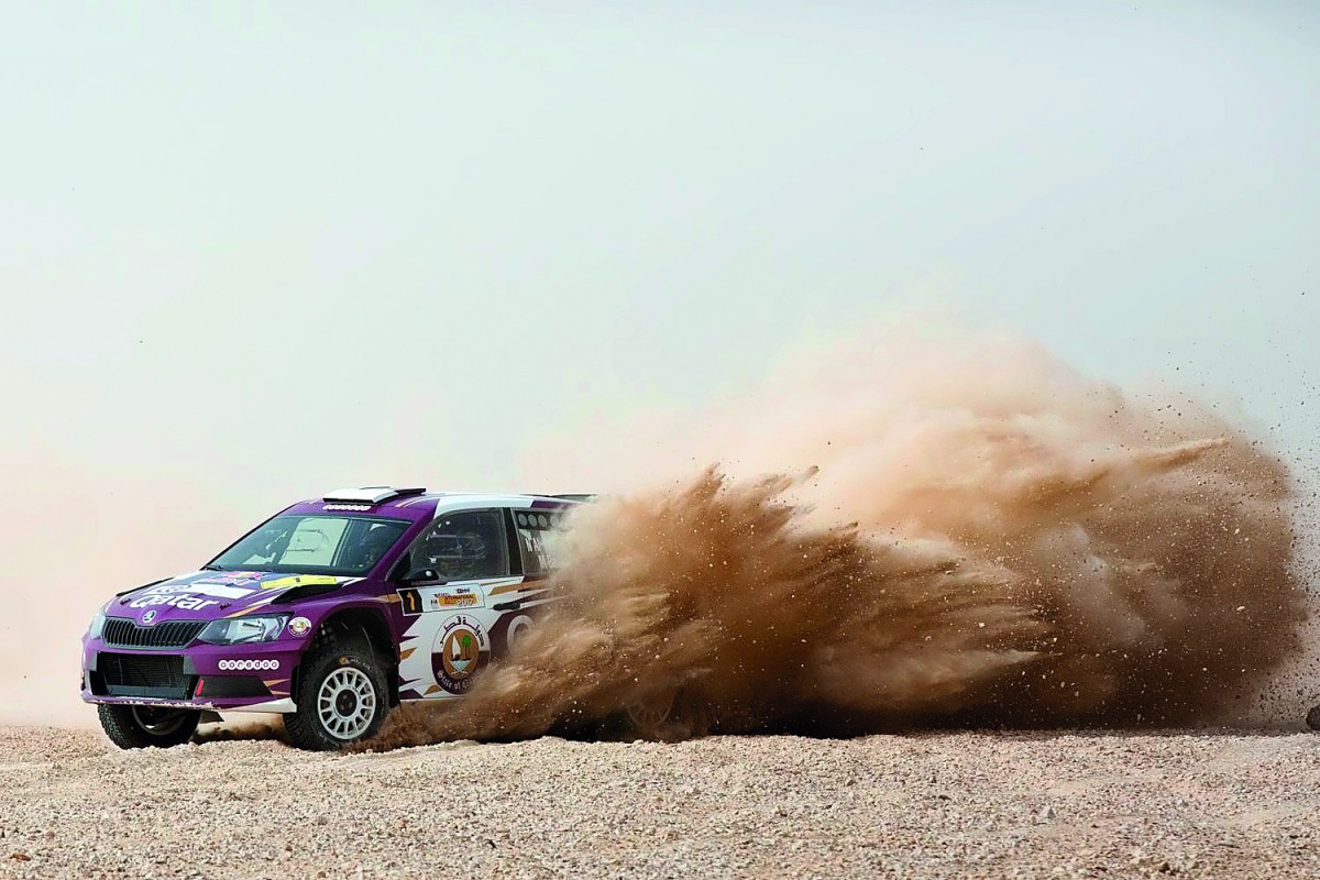 A file picture of Qatar's Nasser Al Attiyah in action at the FIA Jordan Rally.