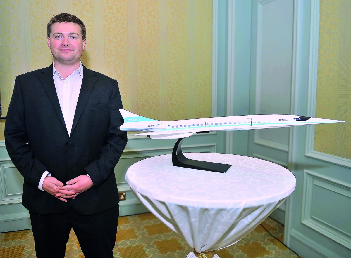 Blake Scholl, CEO and Founder of Boom during a press conference about the new era for air travel in the Middle East which took place at Four Season Hotel Doha yesterday.
Pic: Baher Amin / The Peninsula