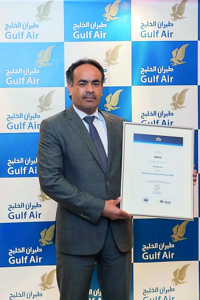 Gulf Air Chief Operating Officer, Captain Nasser Al Salmi, holds the airline’s IATA Operational Safety Audit (IOSA) certification.
