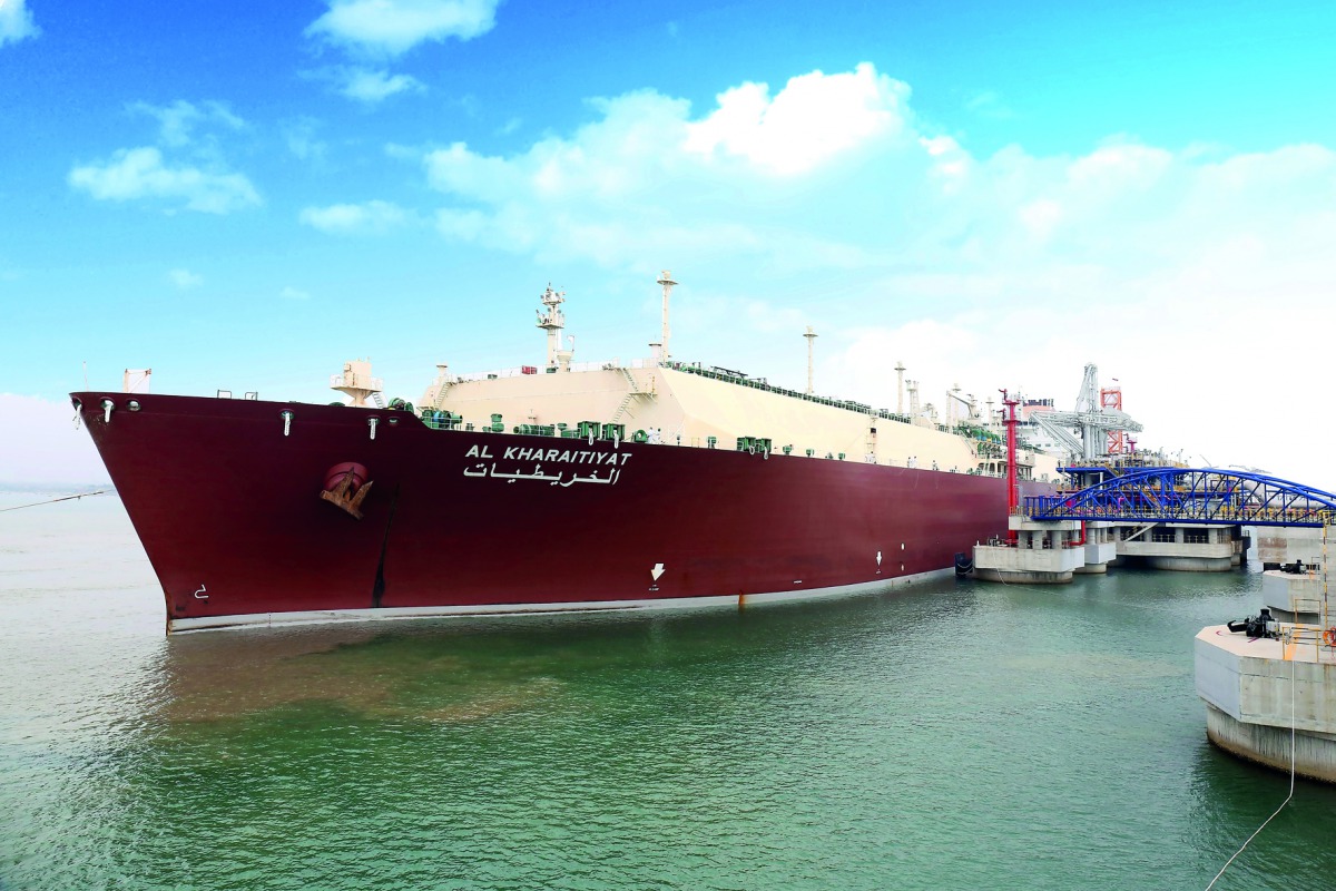 Qatargas-chartered Q-Flex LNG vessel, ‘Al Kharaitiyat’, berthed at Yuedong LNG receiving terminal in China.

