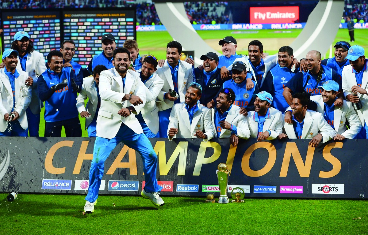 Indian team celebrates after winning the 2013 ICC Champions Trophy in at Edgbaston in this June 23, 2013 file photo. A court-appointed panel of administrators asked the BCCI to pick the squad for the upcoming 2017 Champions Trophy tournament which will be