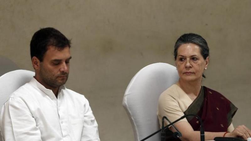 Congress party chief Sonia Gandhi and her son and vice-president of the party Rahul Gandhi