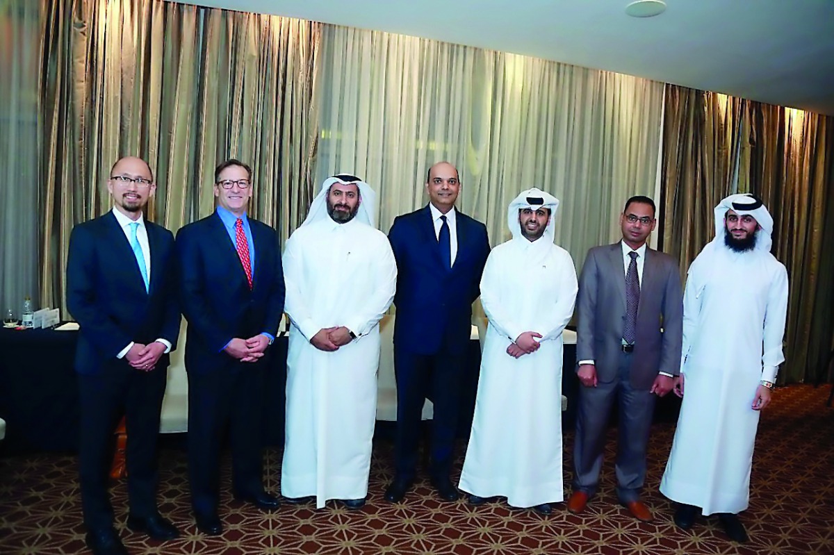 Abdulaziz bin Nasser Al Khalifa (third right) and dignitaries at the skill-building workshop— ‘Entrepreneur’s Boot Camp’, organised by QDB and Babson College, in Doha, recently