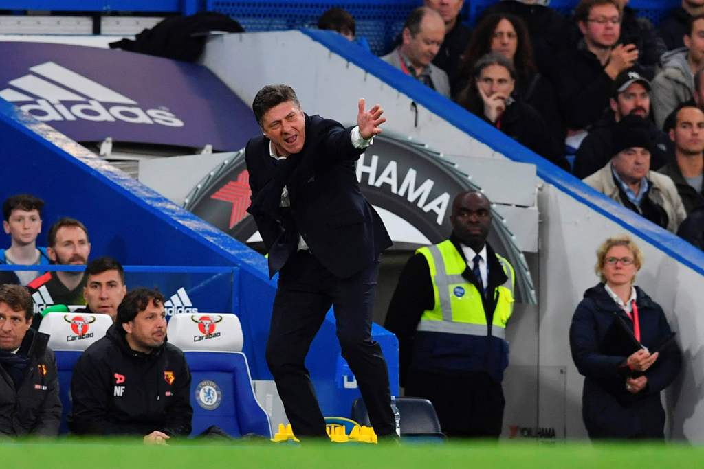 Watford's Italian head coach Walter Mazzarri. / AFP / Ben STANSALL