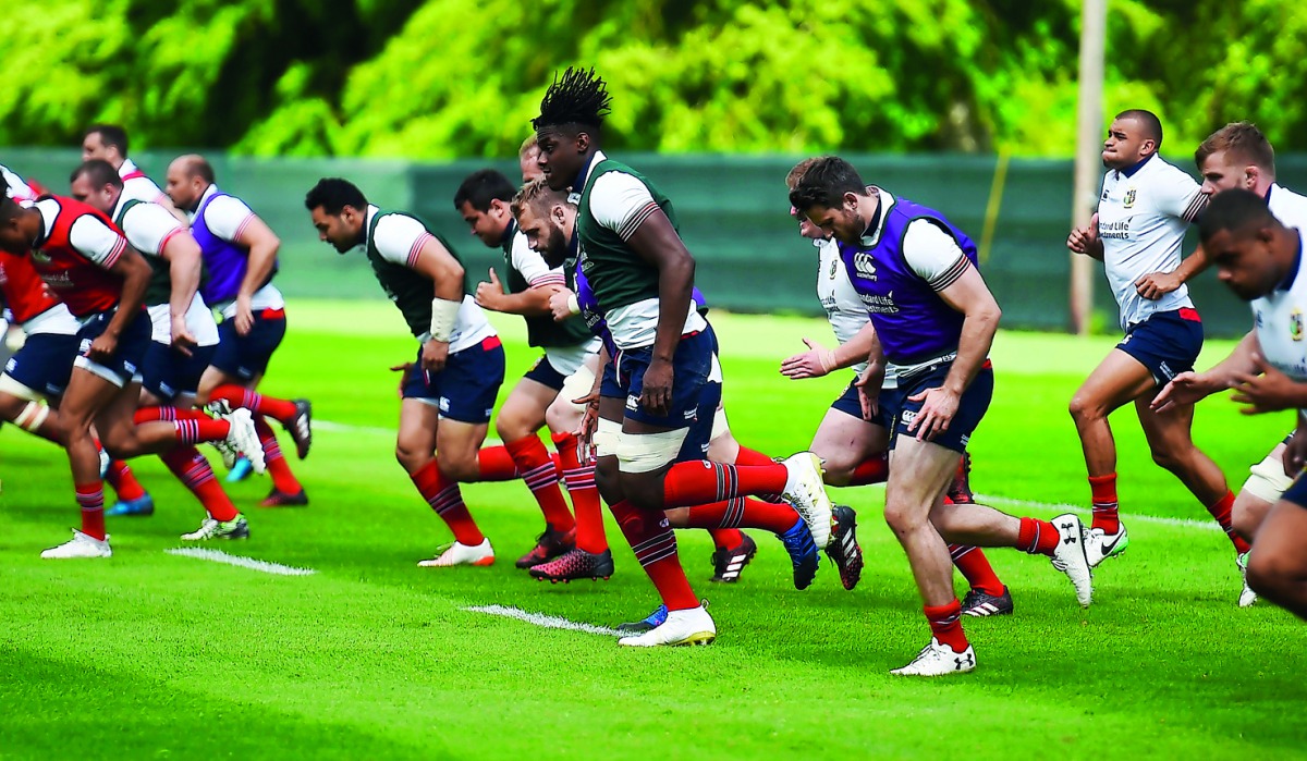 British & Irish Lions Maro Itoje during training at Carton House, County in Kildare