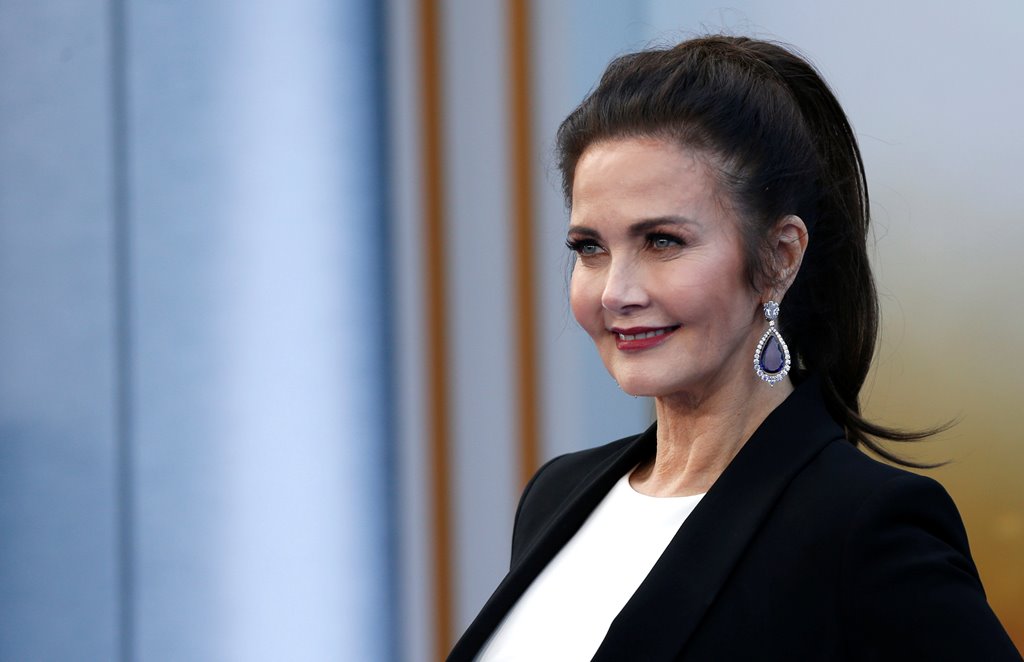Actor Lynda Carter poses at the premiere of 
