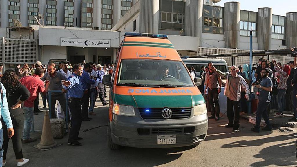 Wounded people of St. Samuel’s Monastery attack are taken to the Nasser Institute For Research and Treatment, after the attackers opened fire on a bus carrying Coptic Christians in Egypt’s southern Minya province, in Cairo, Egypt on May 26, 2017.