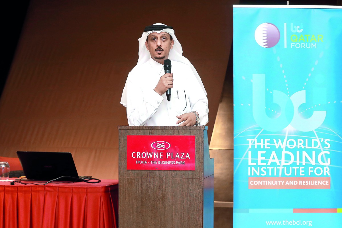 Abdullatif Ali Alyafei addressing the event.