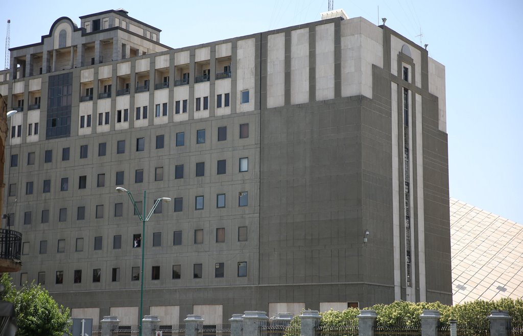 A view shows the parliament's building during a gunmen attack in central Tehran, Iran, June 7, 2017. TIMA via REUTERS 
