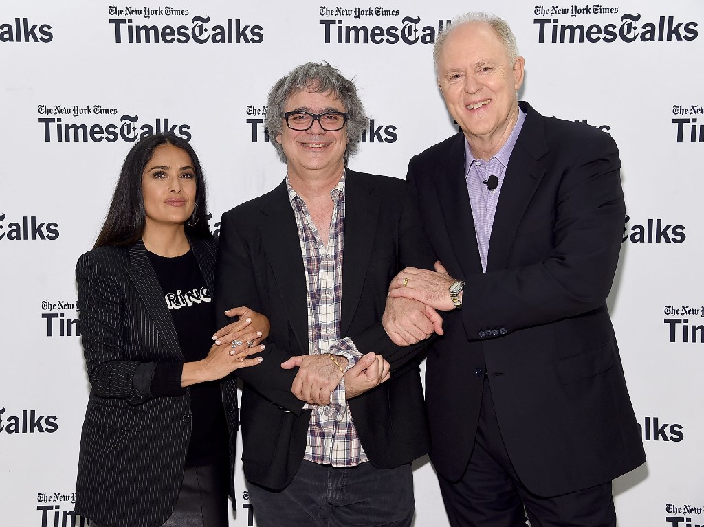 Salma Hayek,director Miguel Arteta and John Lithgow attend the TimesTalks: The Allegory Of 