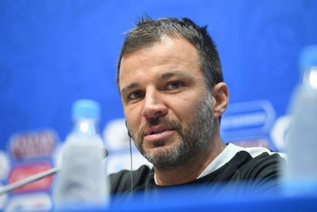 New Zealand's head coach Anthony Hudson gives a press conference the day before their group A match against Mexico in the Russia 2017 Confederation Cup football tournament at the Fisht Stadium in Sotchi on June 20, 2017.  AFP / PATRIK STOLLARZ
