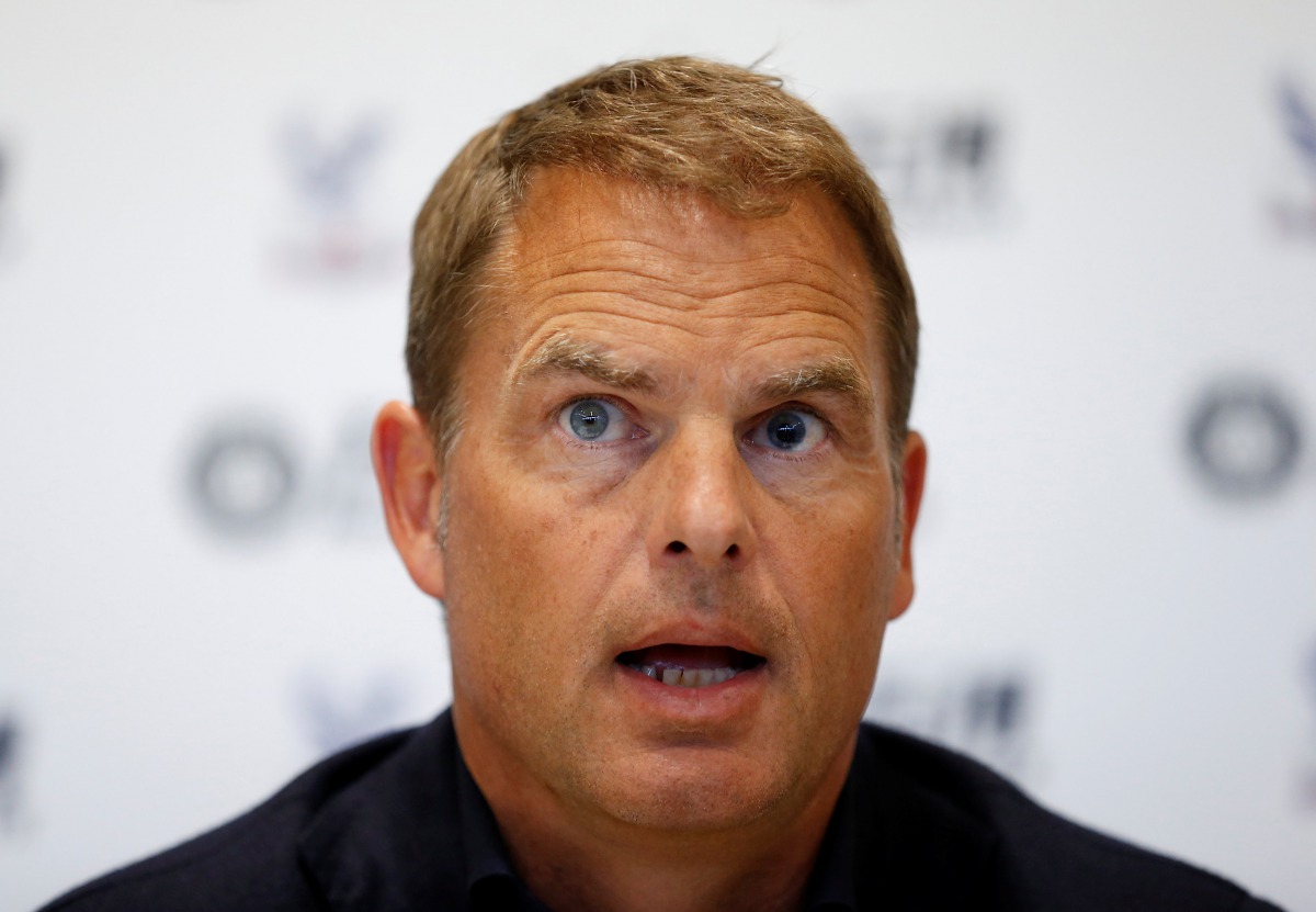 New Crystal Palace manager Frank de Boer during the press conference. (Reuters/Andrew Boyers)