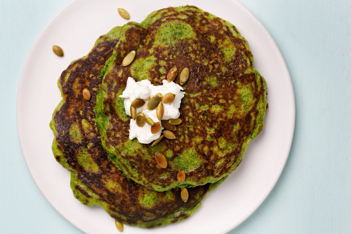 Green Pancakes. (Photo by Deb Lindsey for The Washington Post)