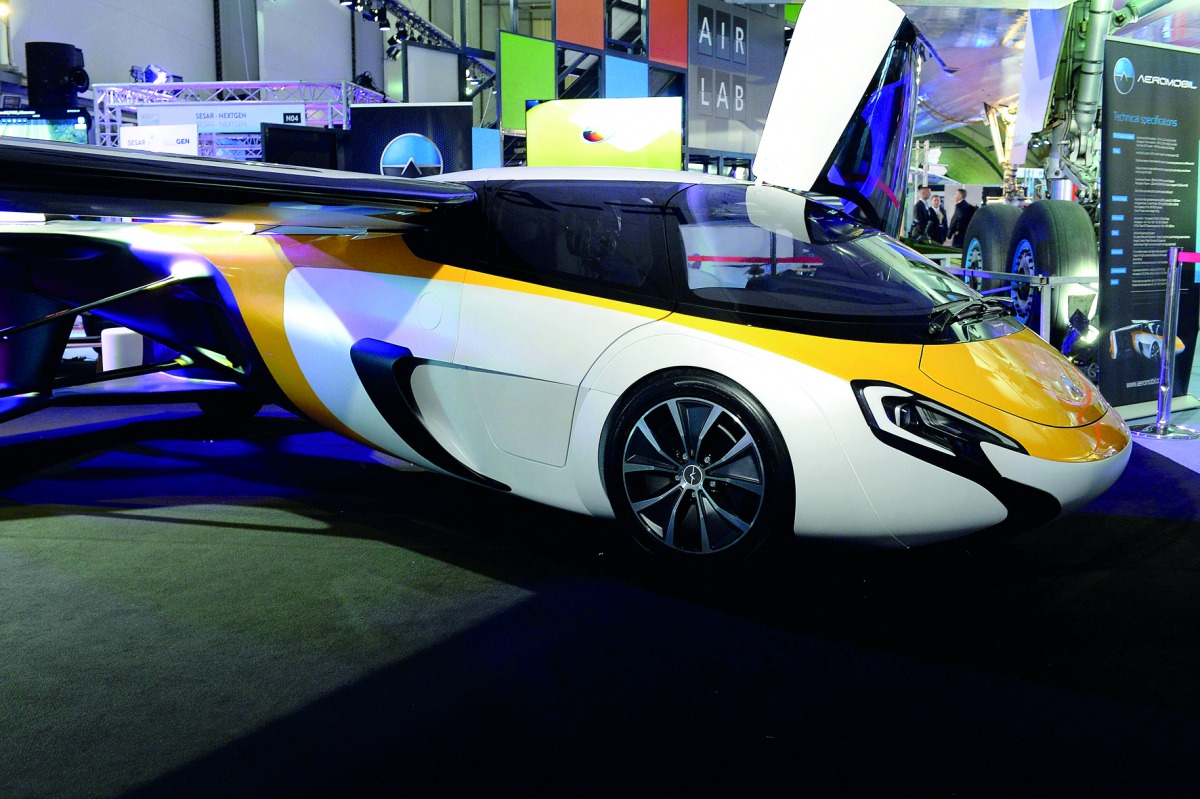 Slovakian company AeroMobil's flying car on display at Le Bourget, during the International Paris Air Show, recently. 
