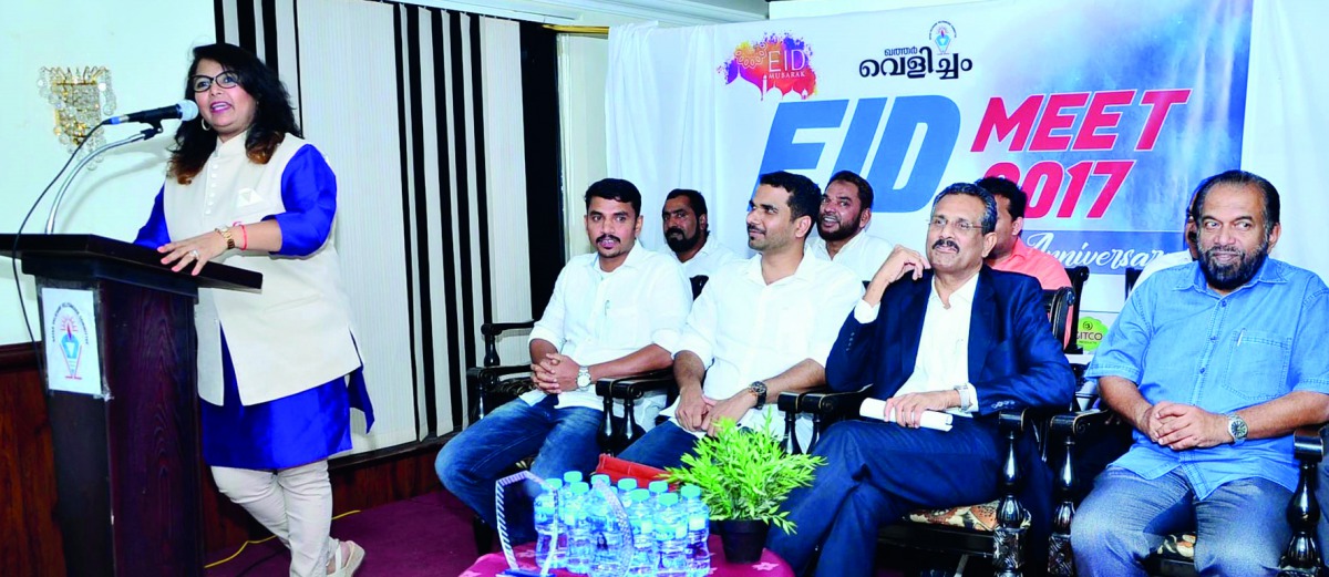 Milan Arun, President of Indian Cultural Center, speaking during the event.
