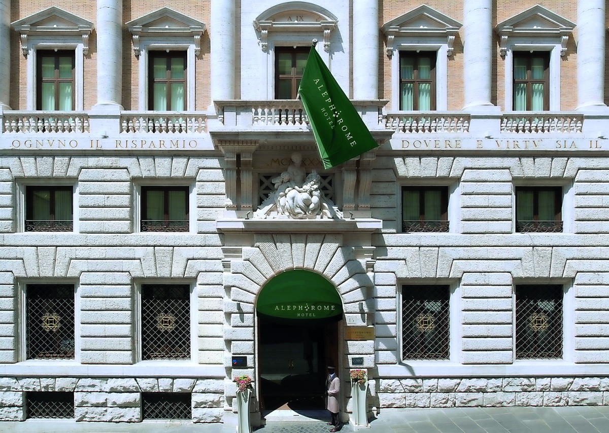 A view of Aleph Rome Hotel. 