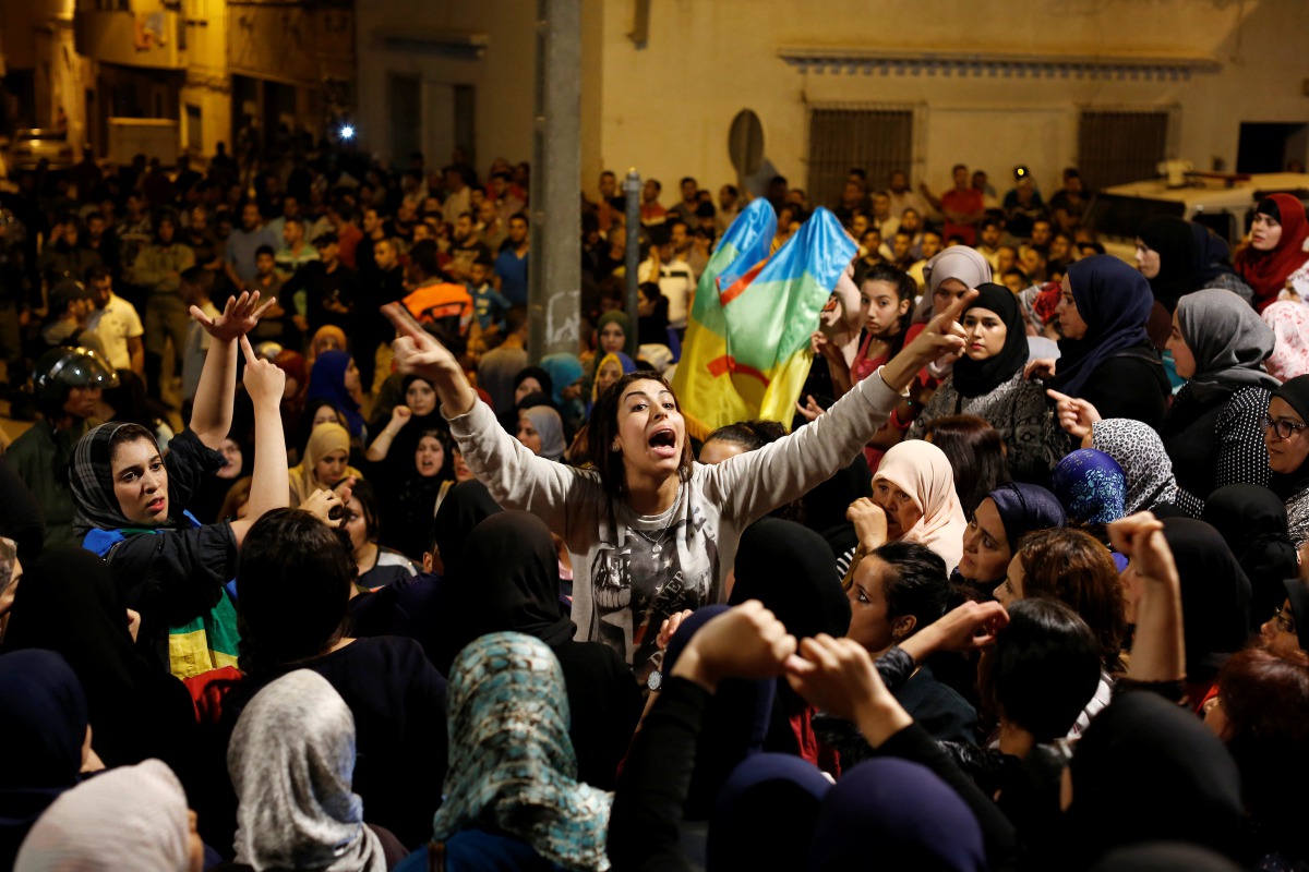 FILE PHOTO: Women shout during a protest against official abuses and corruption in the town of Al-Hoceima, Morocco, June 3, 2017 (Reuters / Youssef Boudlal) 