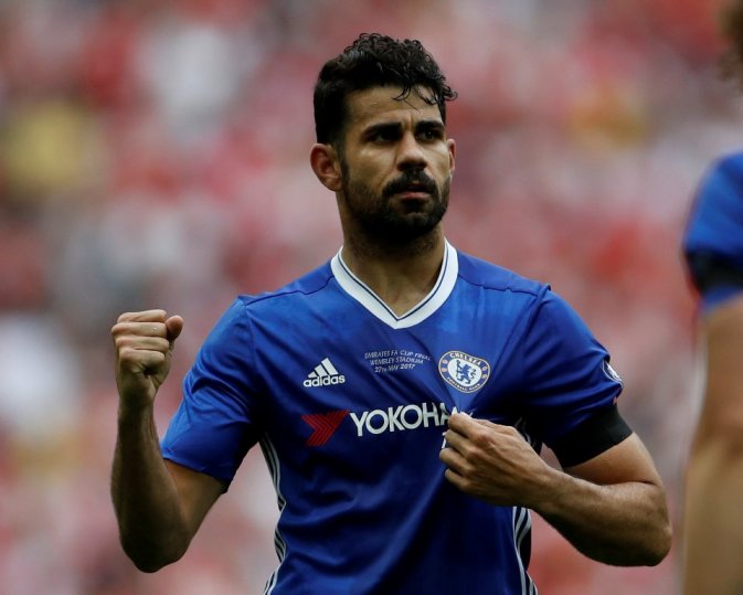 Chelsea’s Diego Costa celebrates scoring their first goal Action Images via Reuters / Lee Smith