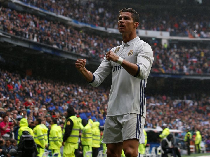 Real Madrid's Cristiano Ronaldo celebrates after scoring. (REUTERS/Susana Vera/filephoto)
