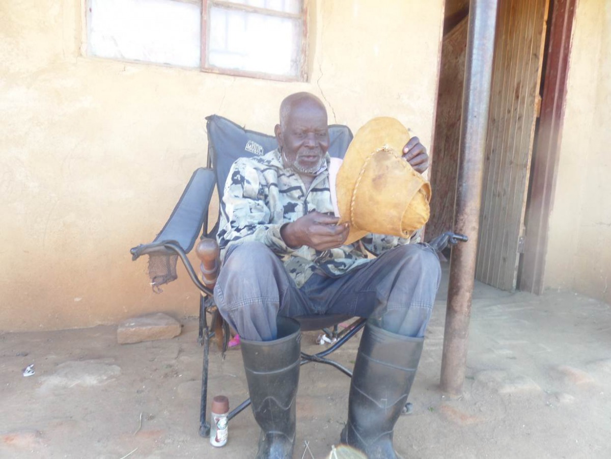 Jabulani Zilawe, 76, poses for a photo in Norton, Zimbabwe, May 3, 2017. Thomson Reuters Foundation/Jeffrey Moyo