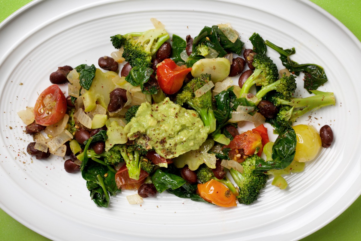 Black Beans and Greens With Avocado and Za'atar (Photo by Deb Lindsey for The Washington Post)