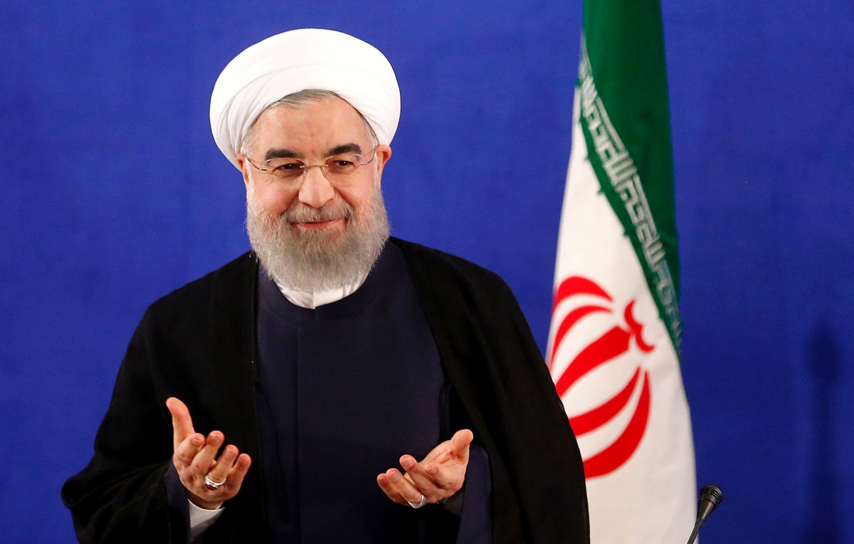 This file photo taken on May 22, 2017 shows Iranian President Hassan Rouhani arriving to hold a press conference in Tehran. Rouhani was officially sworn in for a second term on August 3, 2017 at a ceremony overseen by supreme leader Ayatollah Ali Khamanei