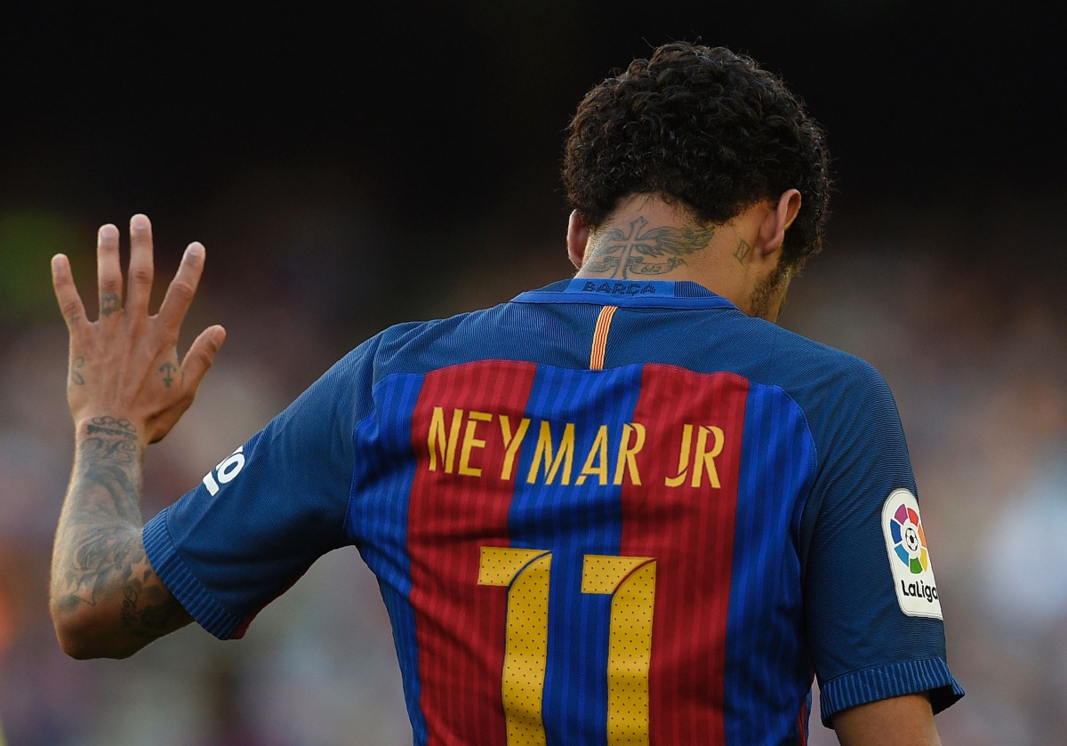 Barcelona's Brazilian forward Neymar gesturing during the Spanish league football match FC Barcelona vs Villarreal CF at the Camp Nou stadium in Barcelona. (AFP / LLUIS GENE / file photo)
