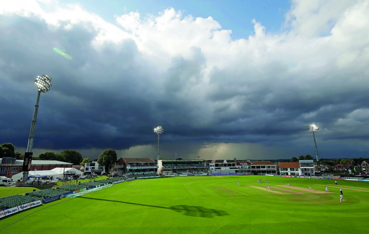 A view of the ground where English county club Kent hosted the touring West Indies side for a tour match in Canterbury yesterday. West Indies, captained by Jason Holder, will play three Tests against England who have Joe Root as skipper. The first Test wi