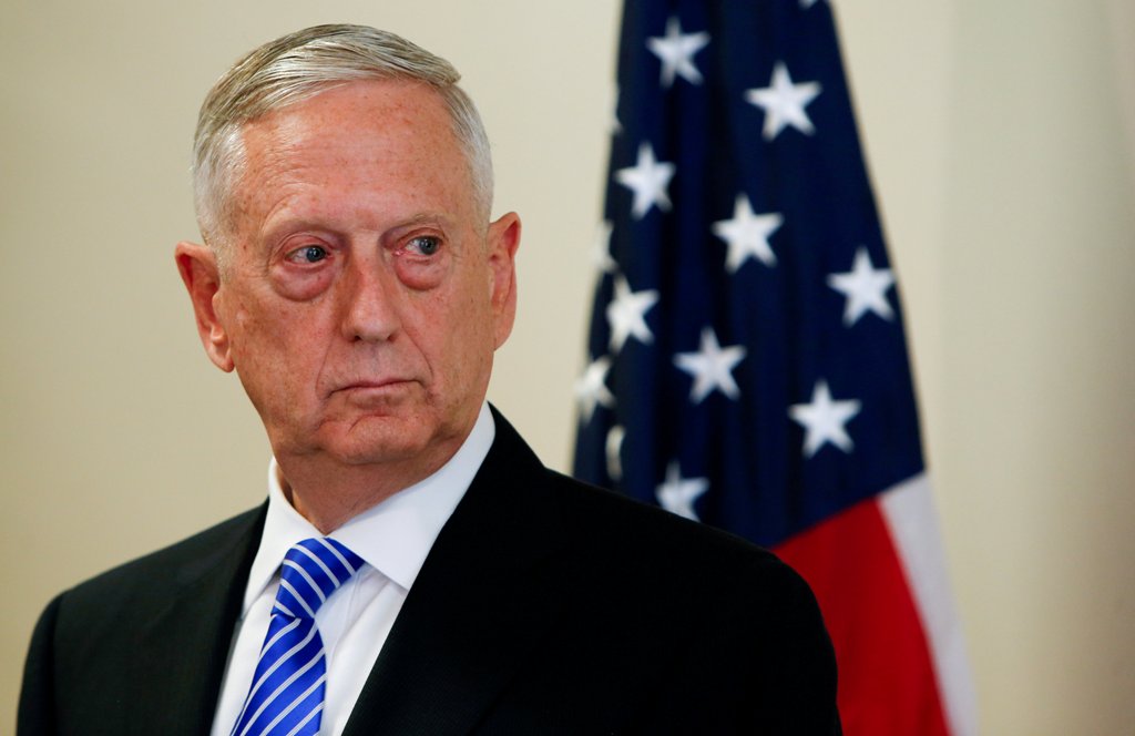 U.S. Defence Minister James N. Mattis is seen during a press conference before the commemoration of the 70th anniversary of the Marshall Plan at the George C. Marshall Center in Garmisch-Partenkirchen, Germany, June 28, 2017. REUTERS/Michaela Rehle/File P