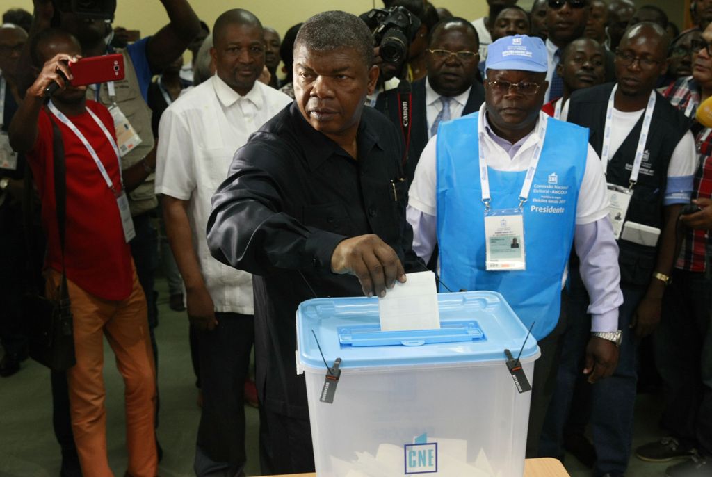 MPLA (The People's Movement for the Liberation of Angola) presidential candidate Joao Lourenco casts his vote in Luanda, on August 23, 2017 during the general elections. AFP / AMPE ROGERIO