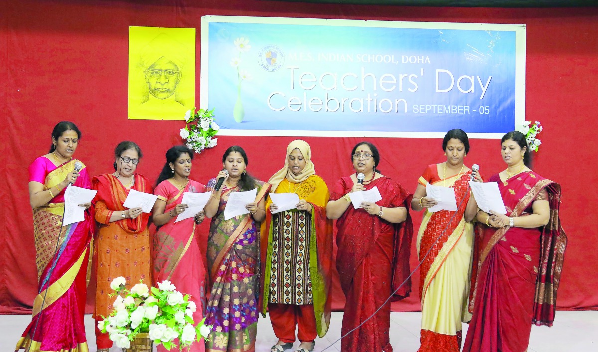 Teachers presenting a cultural programme at the event.