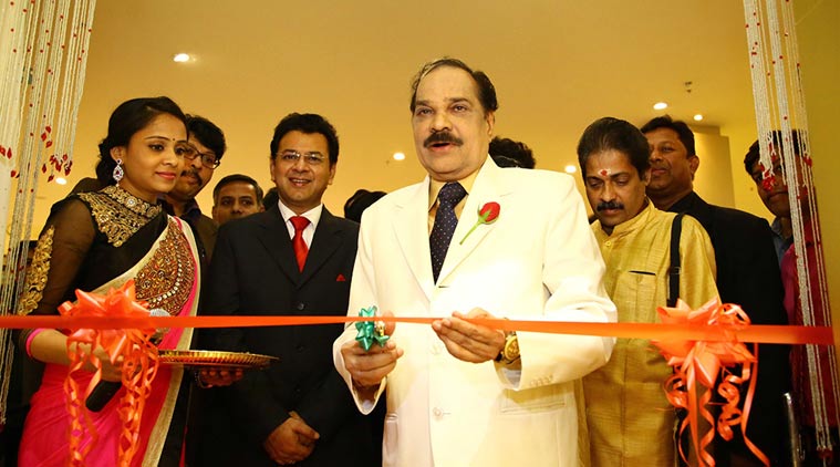 M M Ramachandran of Atlas Jewelley during a branch opening. File photo