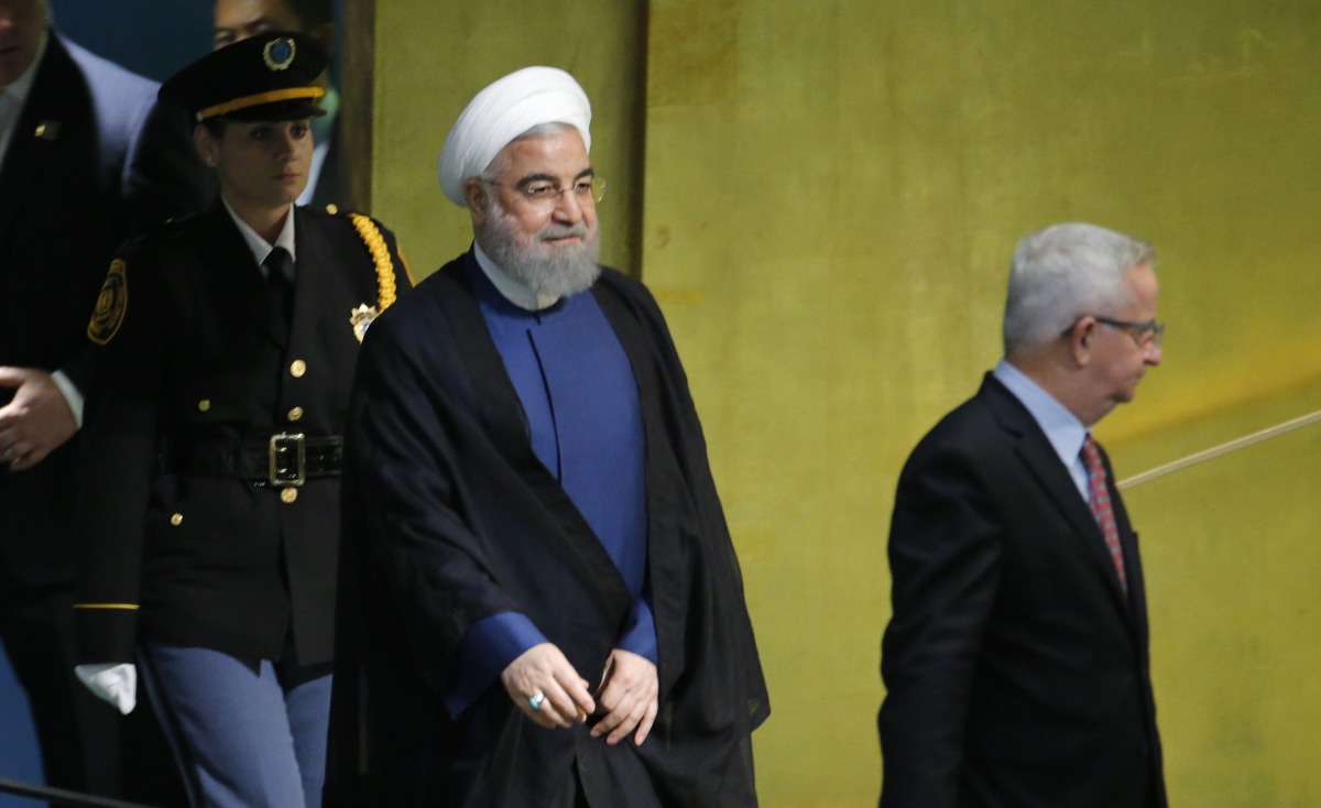 Iranian President Hassan Rouhani arrives to address the 72nd United Nations General Assembly at U.N. headquarters in New York, U.S., September 20, 2017. Reuters/Eduardo Munoz

