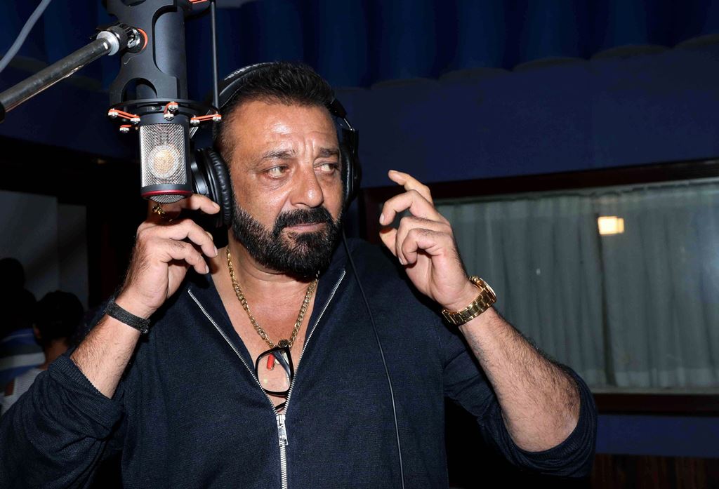 (FILES) This file photo taken on August 21, 2017 shows Indian Bollywood actor Sanjay Dutt during the recording of the song 'Ganesh Aarti' for Hindi film 'Bhoomi' in Mumbai. AFP / STR