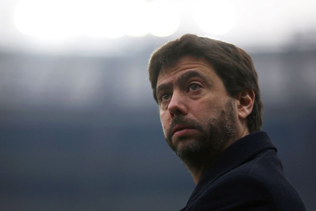 (FILES) This file photo taken on December 11, 2016 shows Junventus' chairman Andrea Agnelli during the Italian Serie A football match between Torino and Juventus at the Grande Torino Stadium in Turin on December 11, 2016. AFP / MARCO BERTORELLO
