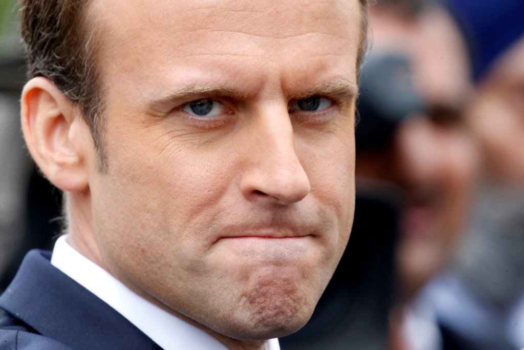 French President Emmanuel Macron attends a ceremony at the Arc de Triomphe in Paris, France, June 3, 2017. REUTERS/Charles Platiau/File Photo
