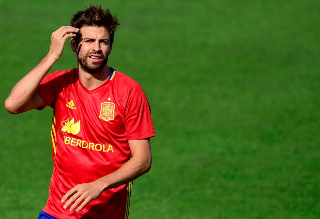 (FILES) This file photo taken on June 23, 2016 shows Spain's defender Gerard Pique. AFP / PIERRE-PHILIPPE MARCOU
