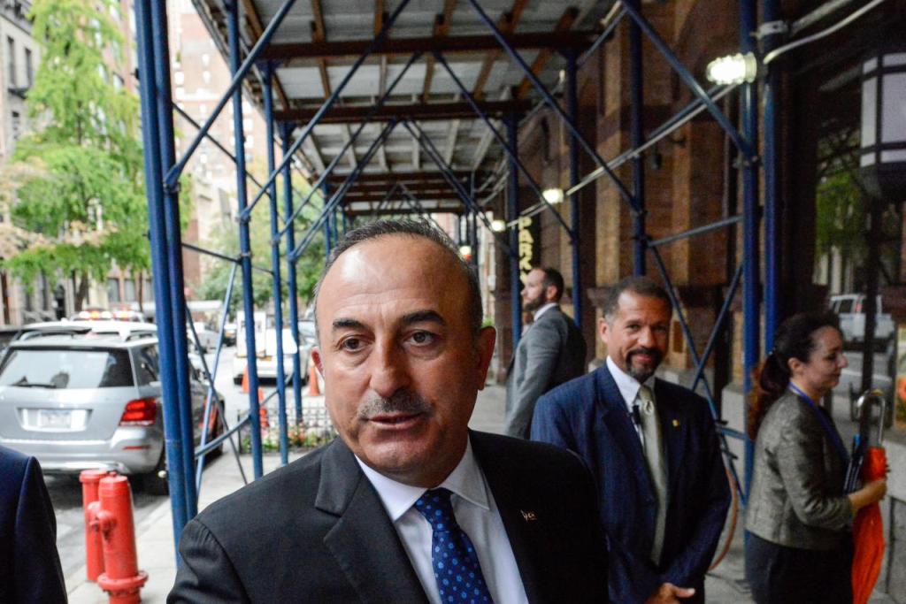 Turkey's Minister of Foreign Affairs Mevlut Cavusoglu arrives at a meeting to discuss the Rohingya situation during the United Nations General Assembly in New York City, U.S. September 18, 2017. REUTERS/Stephanie Keith.