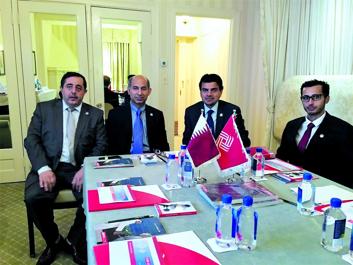 Dr Abdulbasit Ahmed Al Shaibei (second right), QIIB Chief Executive Officer with delegates representing the bank, at Washington, US.
