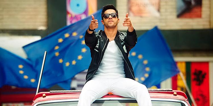 Varun Dhawan in a still from a movie.