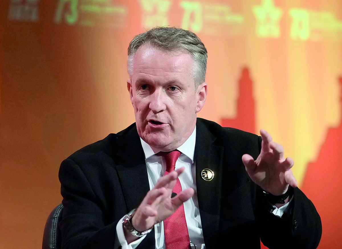 Malaysia Airlines CEO Peter Bellew talks during a meeting of the International Air Transport Association (IATA) in Cancun, Mexico June 5, 2017. REUTERS/Victor Ruiz Garcia/File Photo